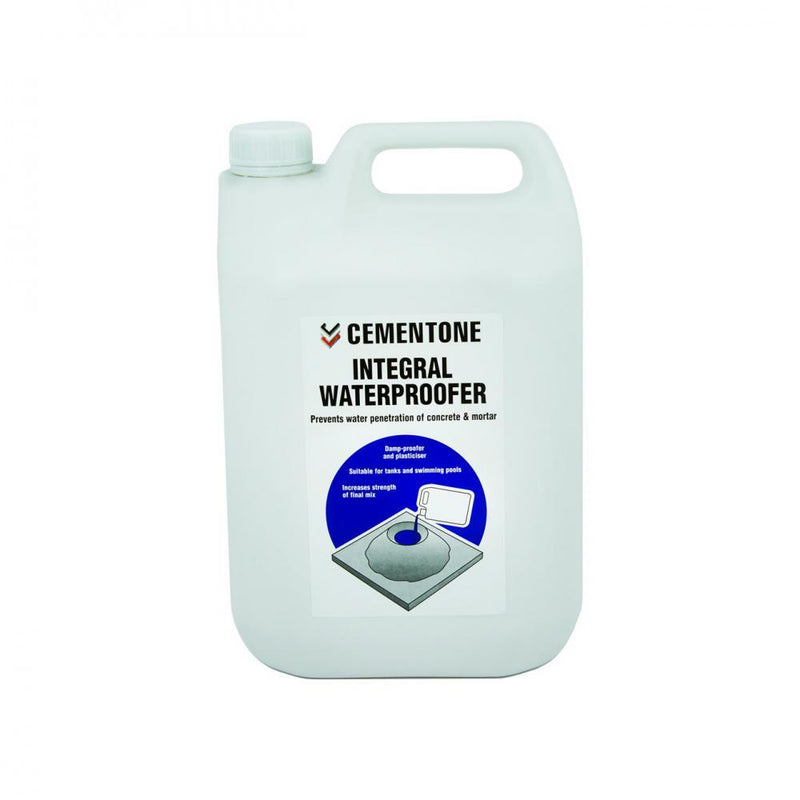 Cementone Integral Waterproofer - 5 Litre - CEMENT/PLASTER ADD MIX - Beattys of Loughrea
