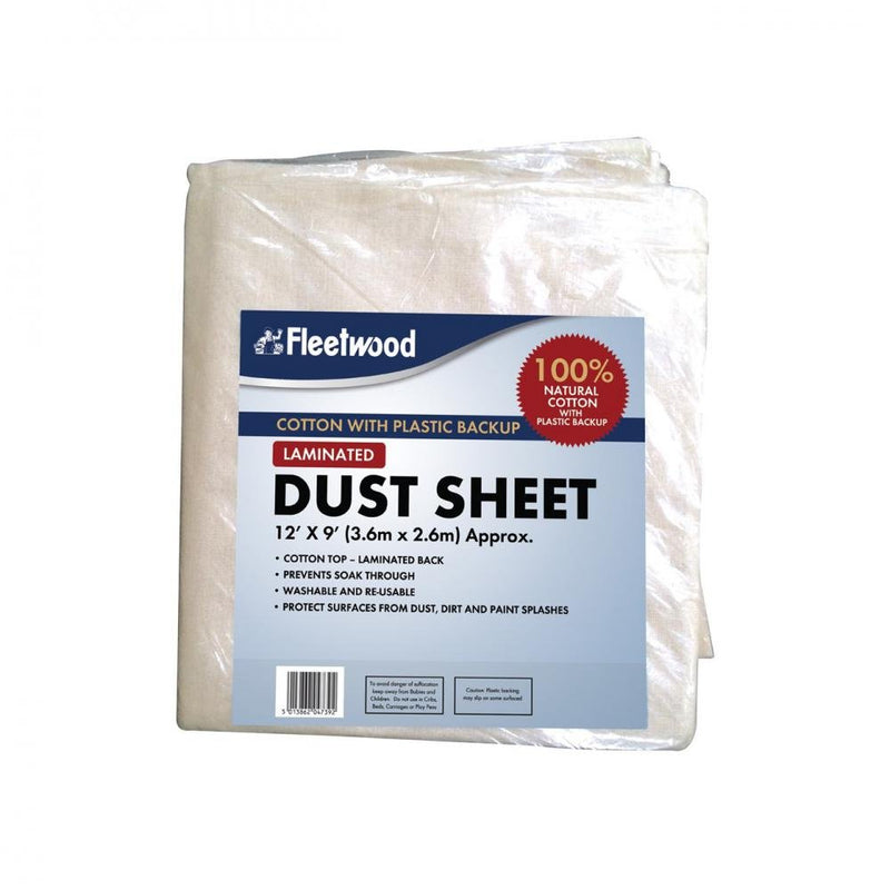 Fleetwood Laminated Dust Sheet - 3.6 x 2.6m - ROLLERS/SLEEVES - Beattys of Loughrea
