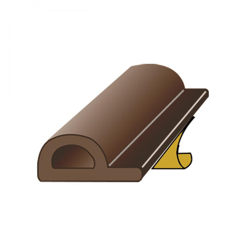 Exitex Brown P Strip Draught Excluder - 5m - DRAUGHT EXCLUDERS - Beattys of Loughrea
