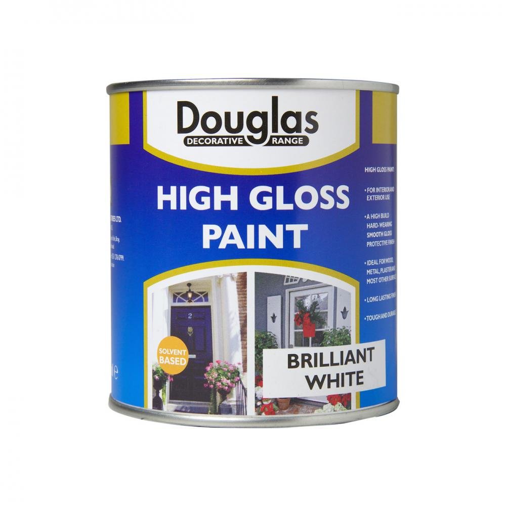 Douglas Decorative Range High Gloss White Paint - 500ml - WHITES - Beattys of Loughrea