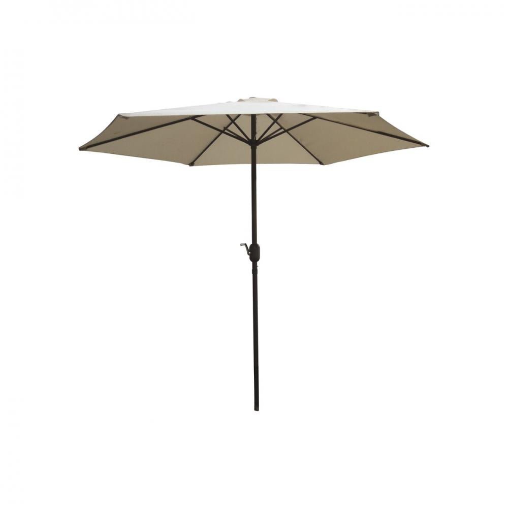 Euroactive Crank & Tilt Aluminium Parasol Cream - 2.7m - PARASOLS - Beattys of Loughrea