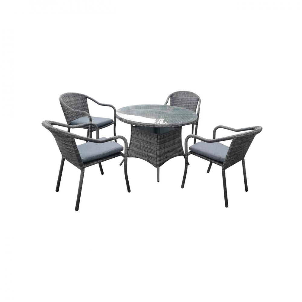 Barcelona 4 Seater Round Rattan Furniture Set - 1m - Beattys of Loughrea , www.beattys.ie