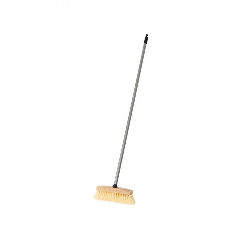 Varian Stiff Synthetic Sweeping Brush With Metal Handle - CLEANING SWEEPNG BRUSH/BROOM/DUSTPAN - Beattys of Loughrea