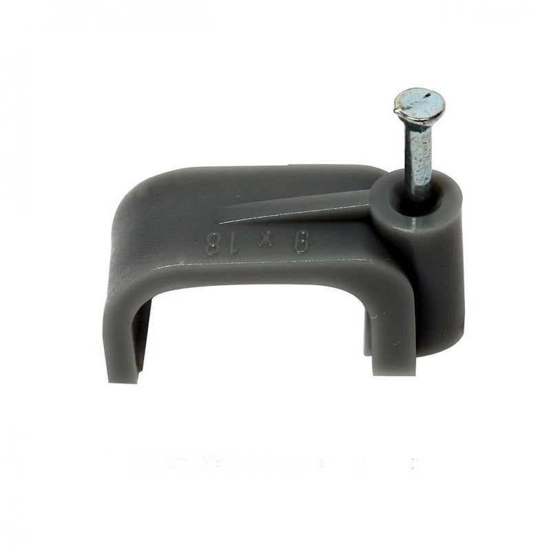 Phoenix Flat Grey Cable Clip - CABLE CLIPS - Beattys of Loughrea