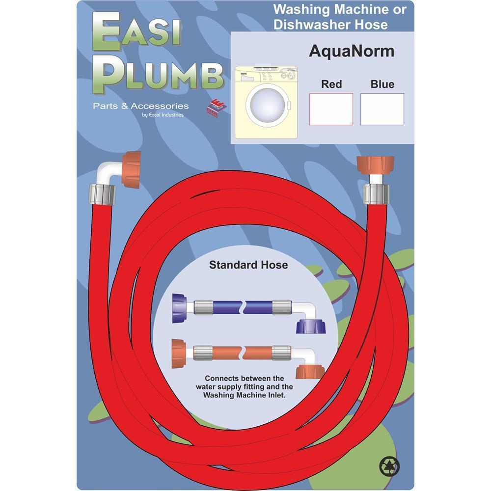 1.5M Aqua Normin Red Appliance Hose EP15WMHR - WASHER DRYER OVEN FRIDGE SPARES - Beattys of Loughrea