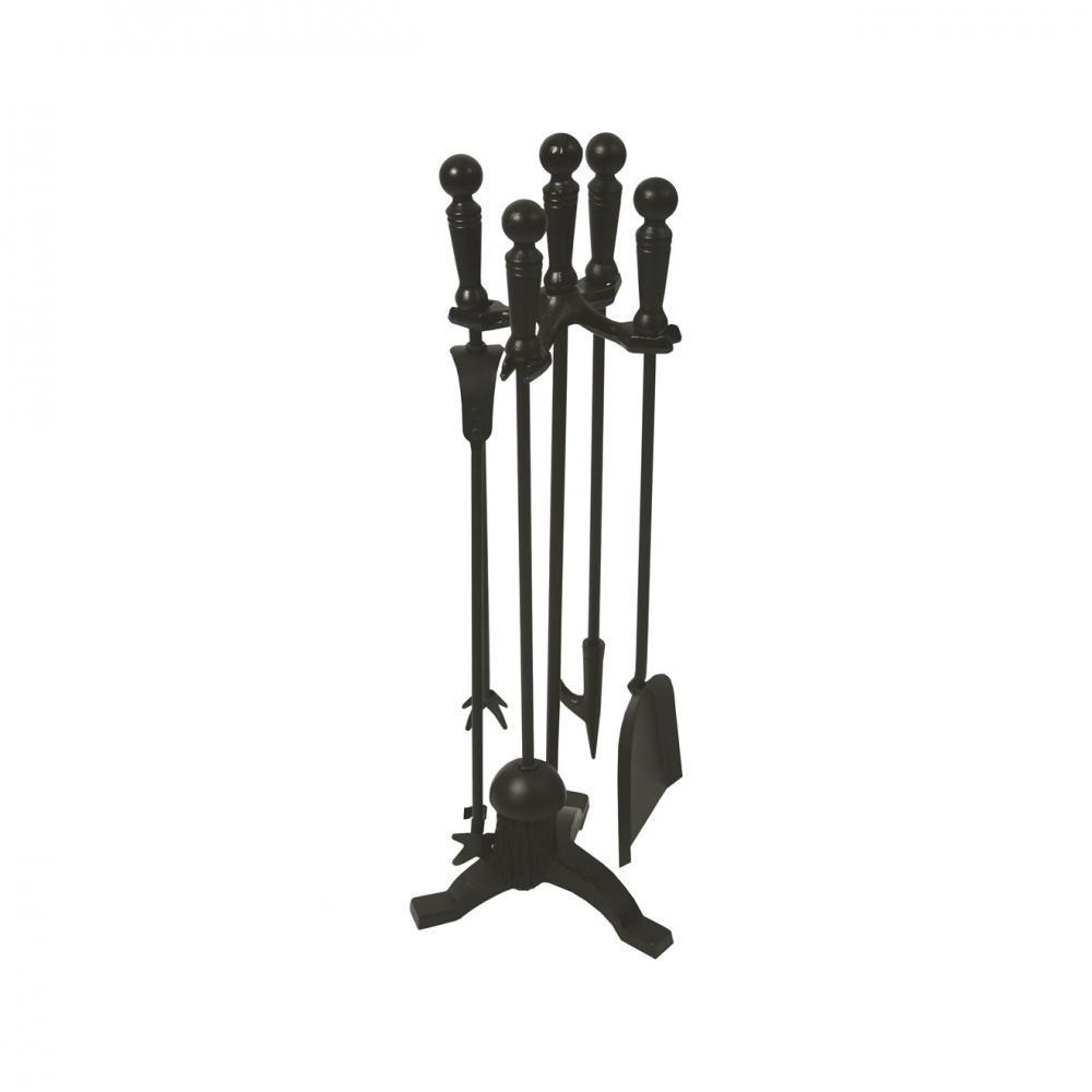 De Vielle Turn Handle Companion Set - 5 Piece - FIREPLACE - COMPANION SET - Beattys of Loughrea