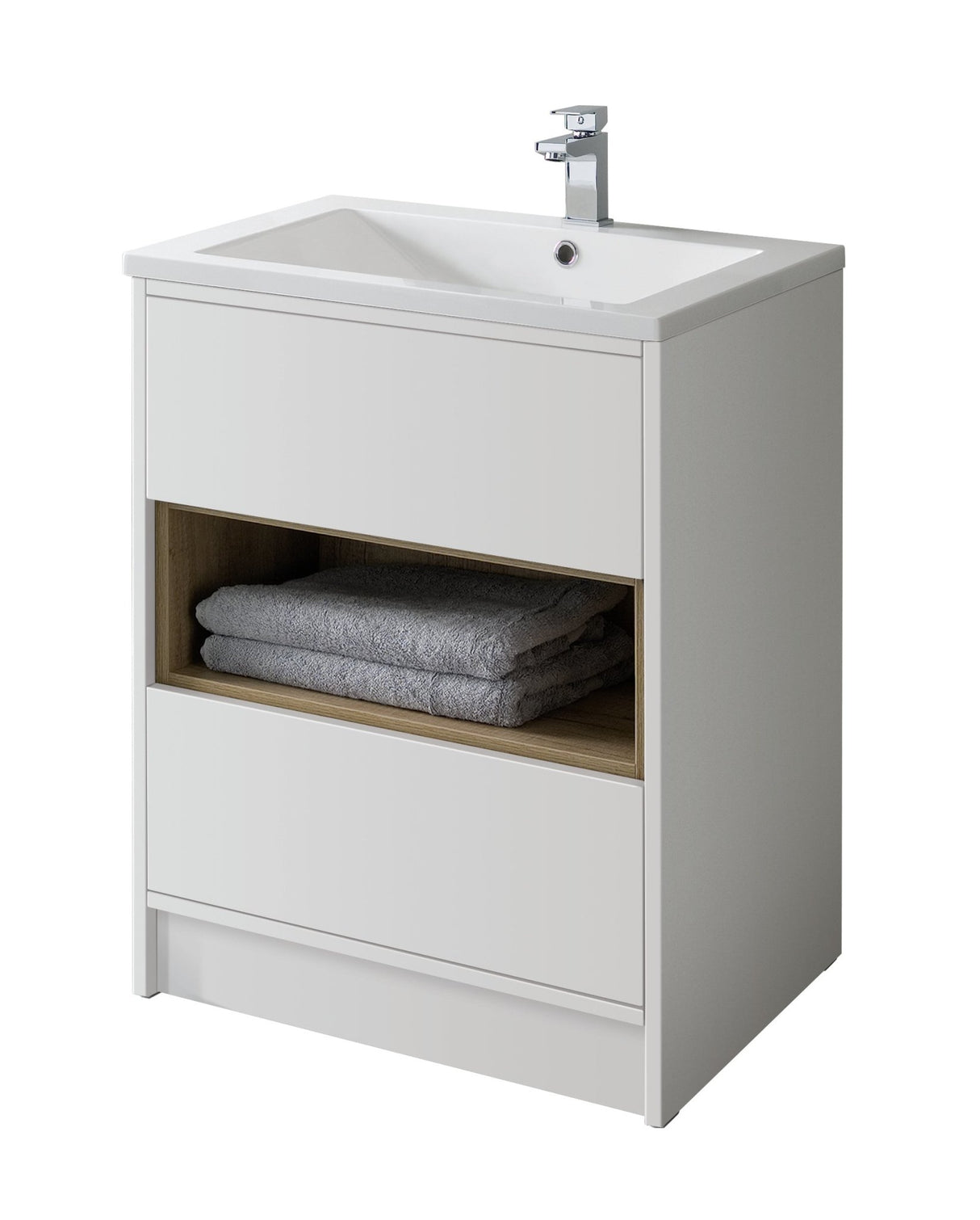 Bathroom Studio Lucca 80cm Floor Standing - Gloss White - VANITY UNITS - Beattys of Loughrea