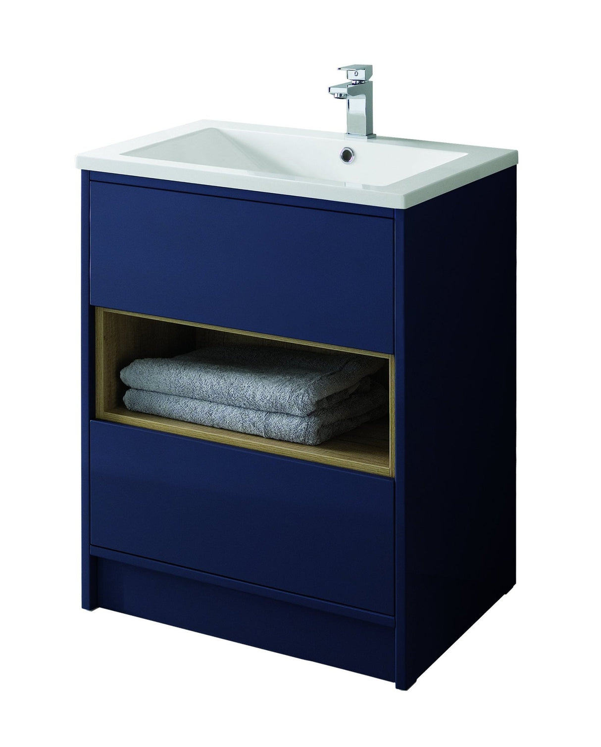 Bathroom Studio Lucca 60cm Floor Standing Unit - Matt Sapphire Blue - VANITY UNITS - Beattys of Loughrea