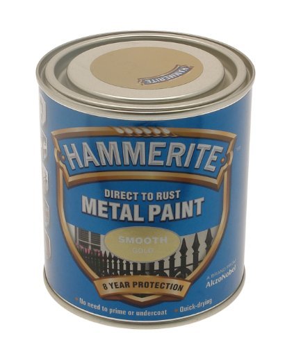 Hammerite Direct to Rust Hammered Finish Metal Paint 250ml Gold - METAL PAINTS - Beattys of Loughrea