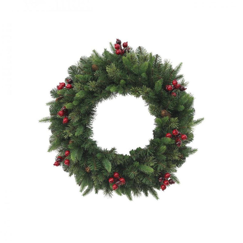 Rutland Pine Wreath PE/PVC - 60cm - XMAS WREATHS - Beattys of Loughrea
