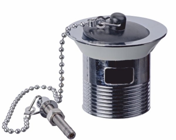 11/4In Slotted Basin Waste Plug & Chain EPWST3 - PLUGS & CHAINS, WASTES - Beattys of Loughrea