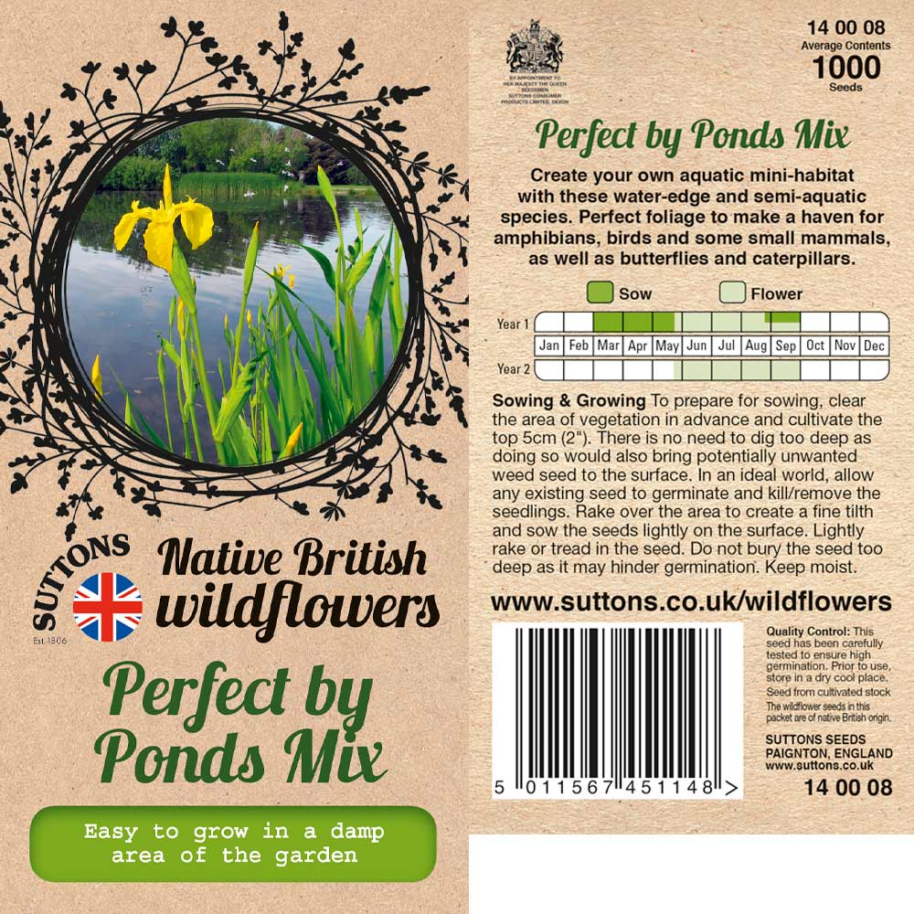 Suttons Perfect By Ponds - SEED VEG & FLOWER - Beattys of Loughrea