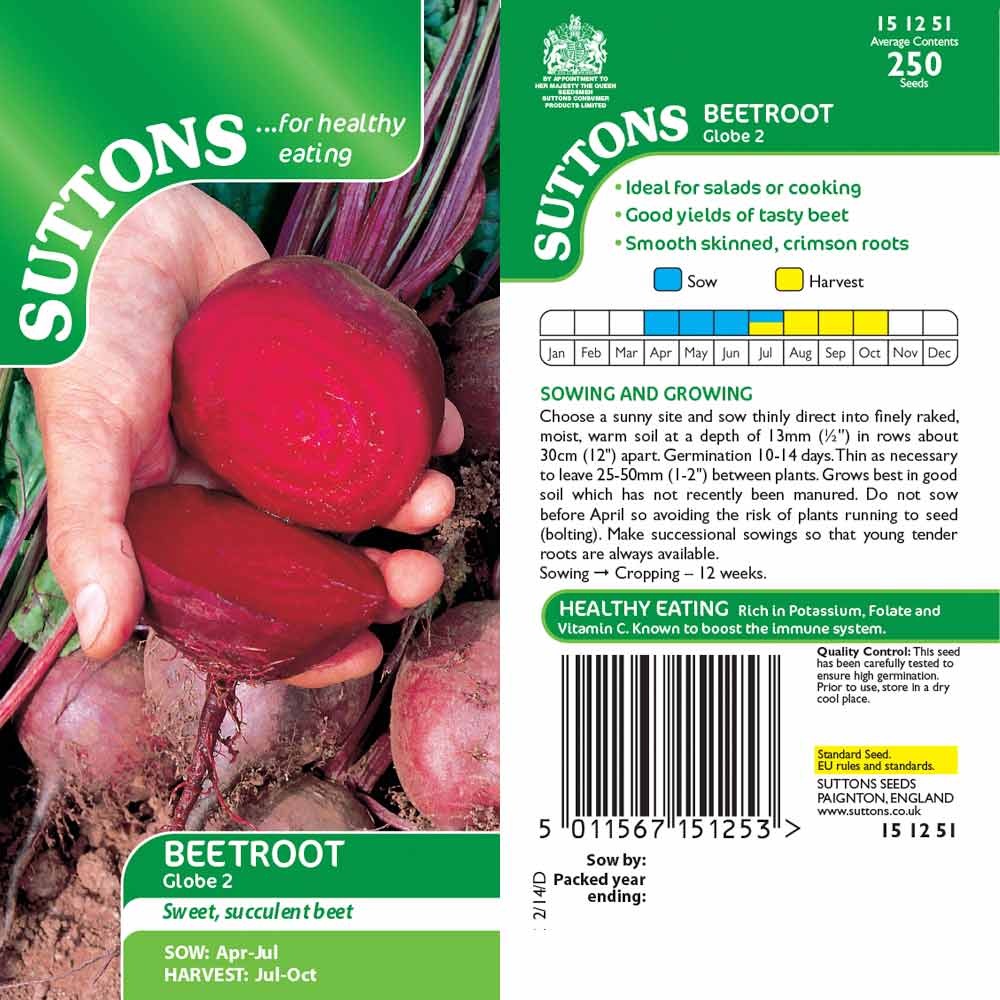 Suttons Beetroot Globe 2 151251 - Beattys of Loughrea | www.beattys.ie