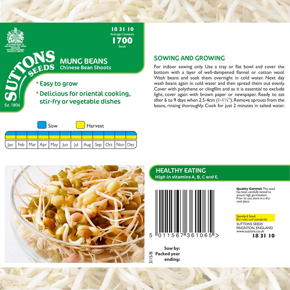 Suttons Mung Bean Chinese Bean Shoots - Beattys of Loughrea | www.beattys.ie