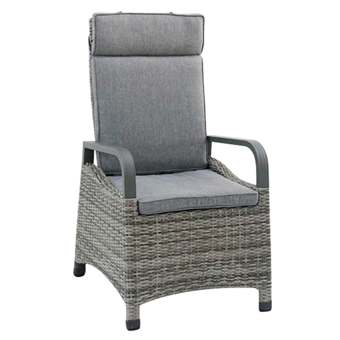 Komido Garden Set with Extendable Table and 6 Adjustable Recliner Chairs - WOOD / RATTAN GDN FURN SET 4+ SEATS - Beattys of Loughrea