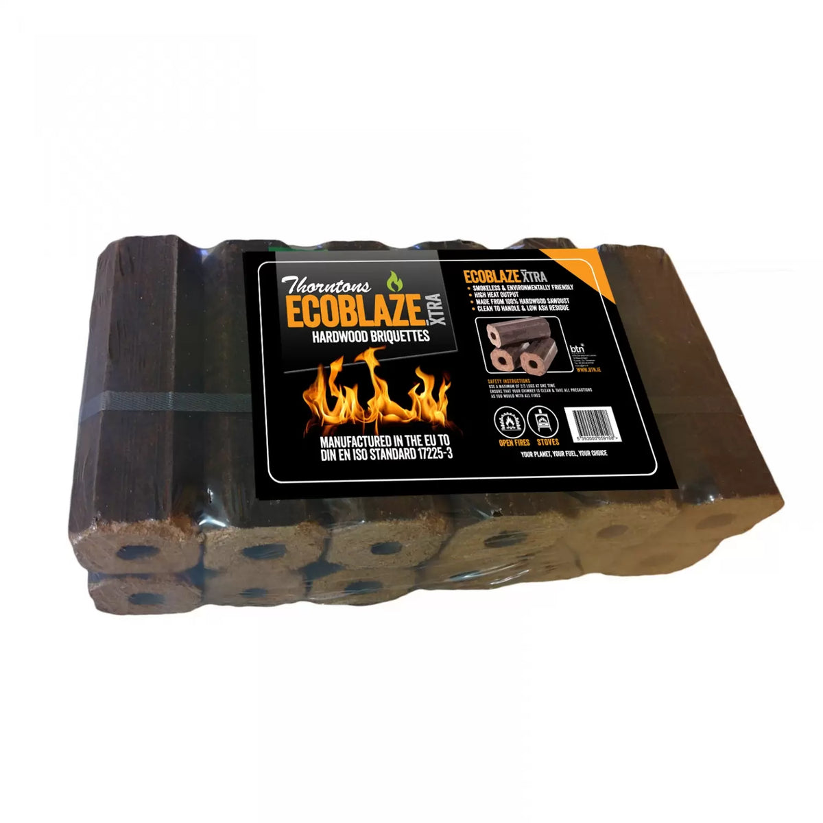 Thorntons Ecoblaze Smokeless Wood Briquettes, 10kg