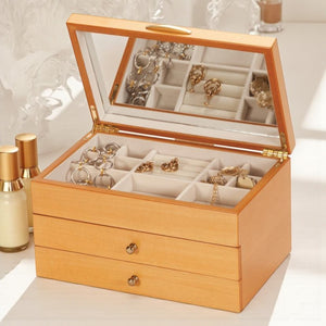 Meagan Oriental Rose Jewellery Box – Two - Drawer Design - JEWELLERY HOLDER - Beattys of Loughrea