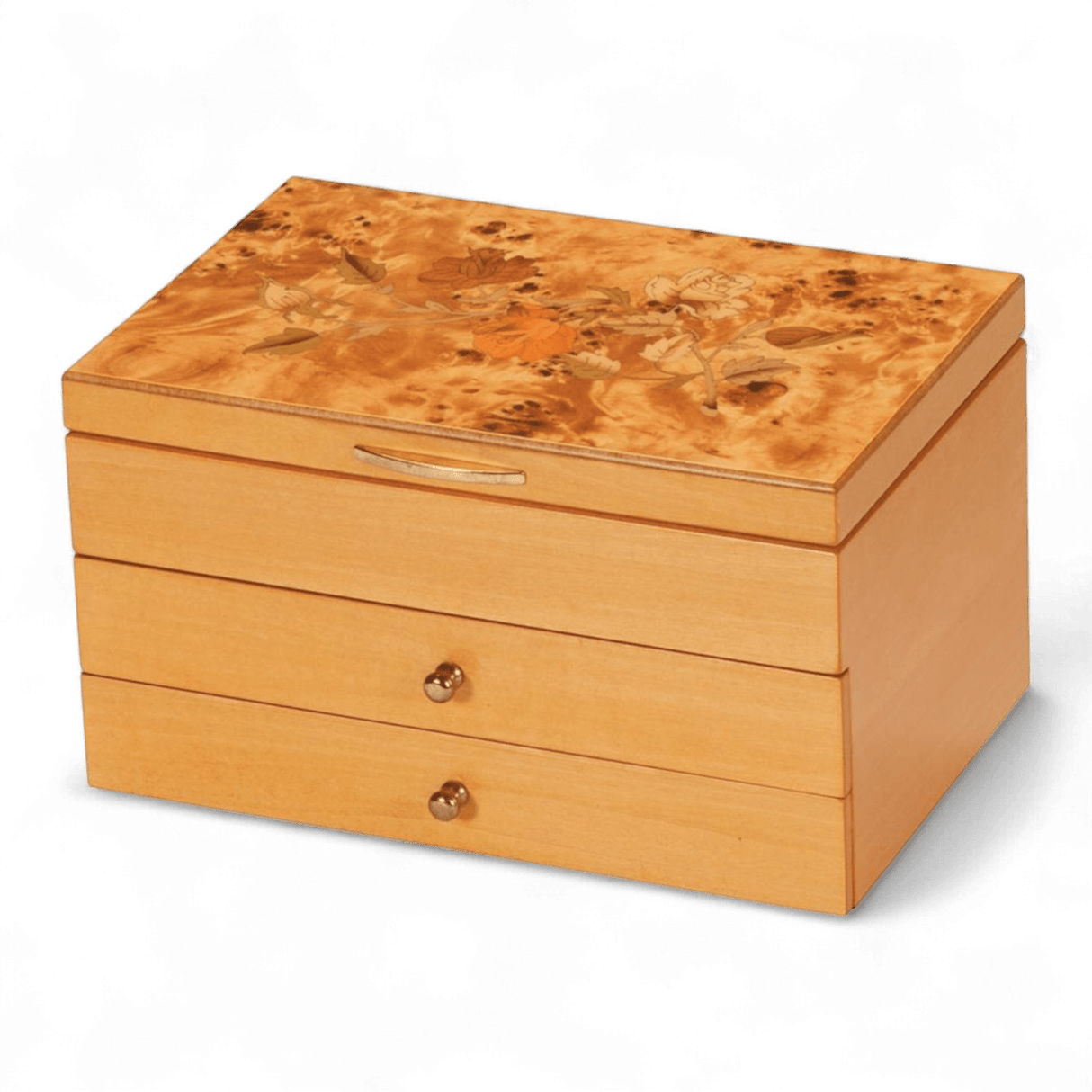 Meagan Oriental Rose Jewellery Box – Two - Drawer Design - JEWELLERY HOLDER - Beattys of Loughrea