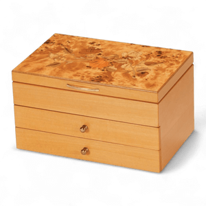 Meagan Oriental Rose Jewellery Box – Two - Drawer Design - JEWELLERY HOLDER - Beattys of Loughrea