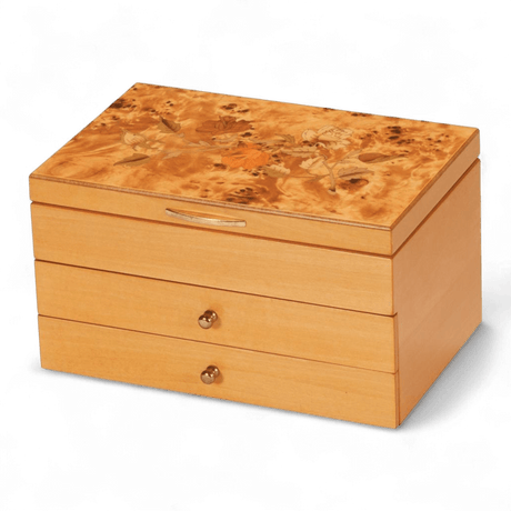 Meagan Oriental Rose Jewellery Box – Two - Drawer Design - JEWELLERY HOLDER - Beattys of Loughrea