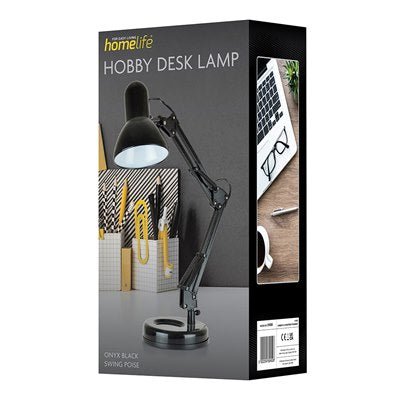Lloytron Homelife Swing Poise Desk Lamp - Black Chrome