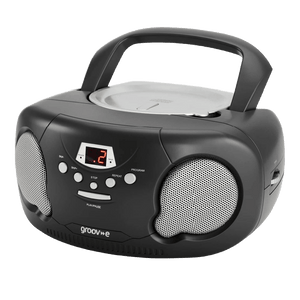 Groov - e Black Portable Boombox CD Player Radio - PORTABLE CD/RADIO - Beattys of Loughrea