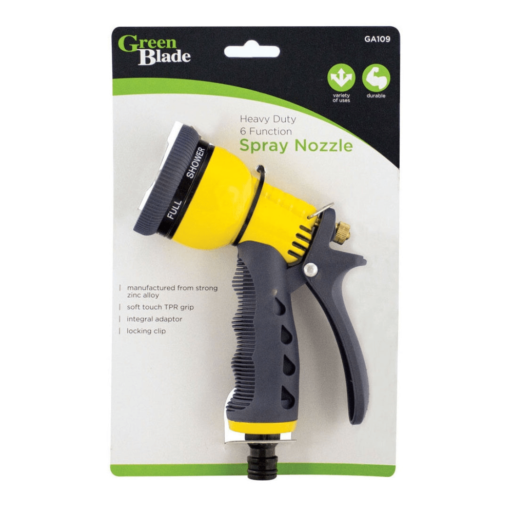 Green Blade Heavy Duty 6 Function Spray Nozzle BB‑GA109 - HOSE ACCESSORIES - Beattys of Loughrea