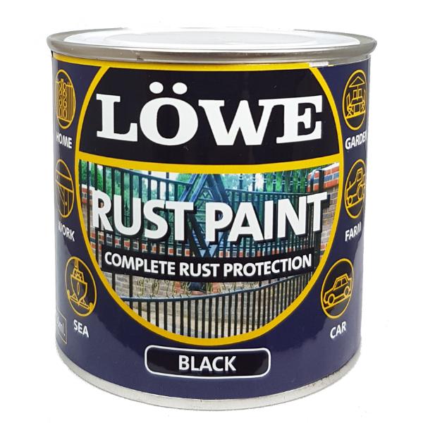 Lowe Metal and Machinery Paint - 500ml Black - METAL PAINTS - Beattys of Loughrea