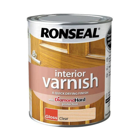 Ronseal Diamond Gloss Wood Floor Varnish 2.5L - Clear - VARNISHES / WOODCARE - Beattys of Loughrea