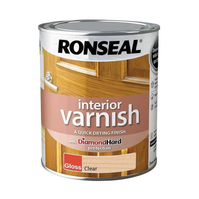 Ronseal Diamond Gloss Wood Floor Varnish 2.5L - Clear - VARNISHES / WOODCARE - Beattys of Loughrea