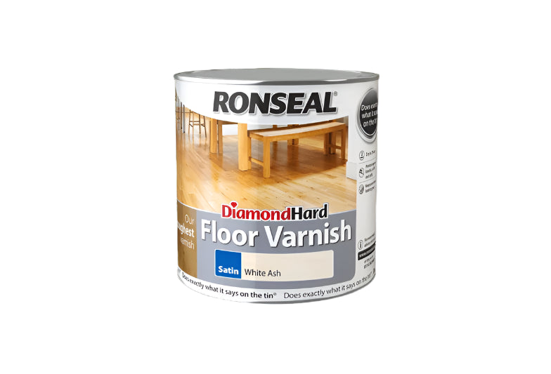 Ronseal Diamond Satin Wood Floor Varnish 2.5L - Various Colours - VARNISHES / WOODCARE - Beattys of Loughrea