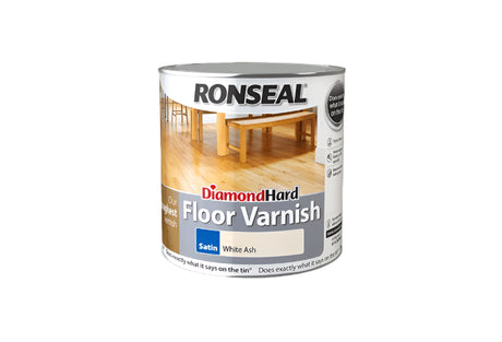 Ronseal Diamond Satin Wood Floor Varnish 2.5L - Various Colours - VARNISHES / WOODCARE - Beattys of Loughrea