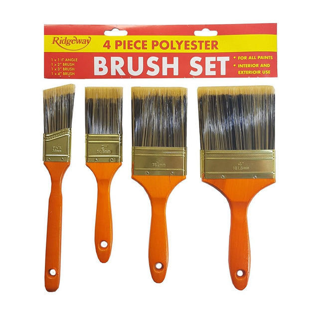 Fleetwood Ridgeway 4 Pack Brush Set - PAINT BRUSHES - Beattys of Loughrea