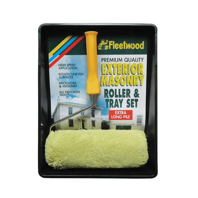 Fleetwood Exterior Masonry 9in Paint Roller & Tray Set - ROLLERS/SLEEVES - Beattys of Loughrea