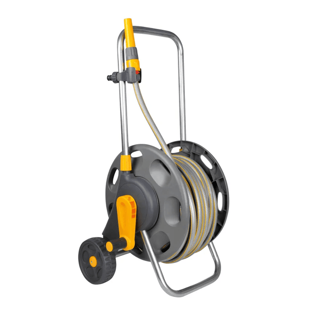 Hozelock 60 Metre Hose Cart with 50 Metre Hose and Fittings - HOSE - Beattys of Loughrea