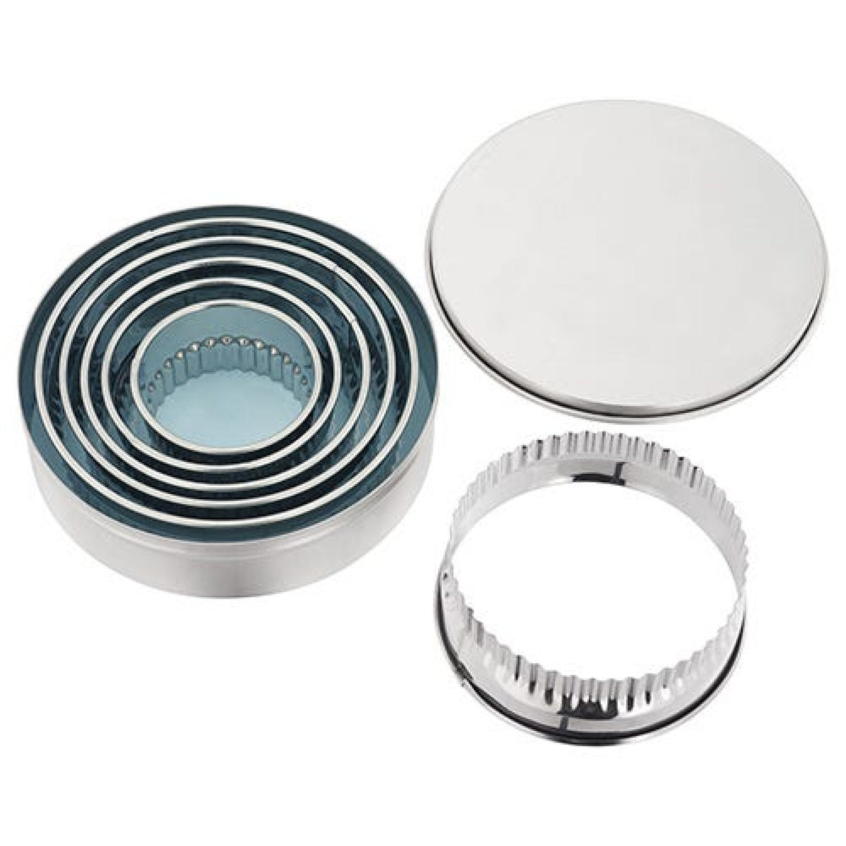 Judge Bakeware Set of 6 Round Crinkle Edge Cutters