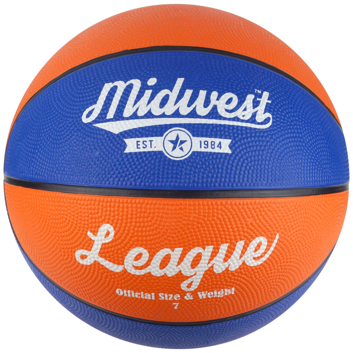 Midwest League Basketball - Blue/Orange, Size 7
