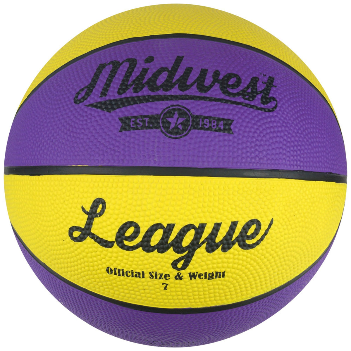 Midwest League Basketball - Yellow/Purple, Size 7