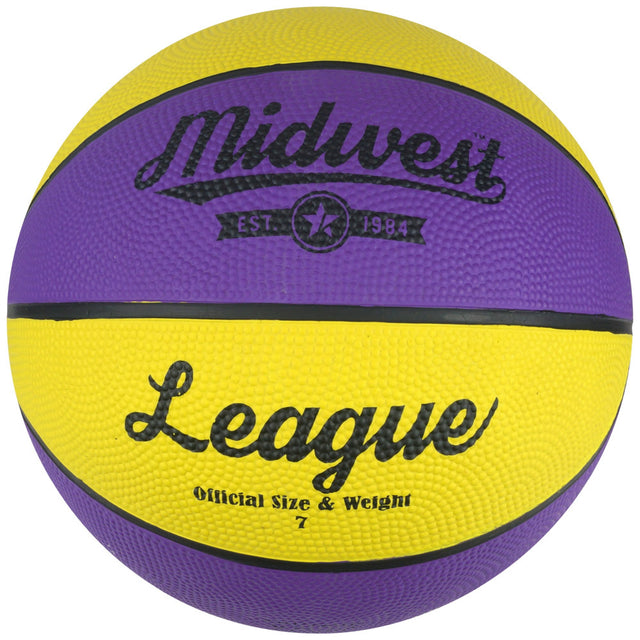 Midwest League Basketball - Yellow/Purple, Size 7