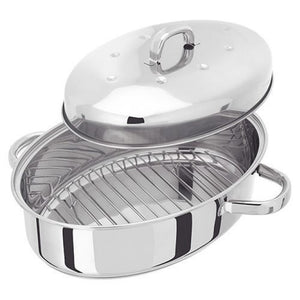 Judge 32cm Oval Roaster with Domed Lid and Rack