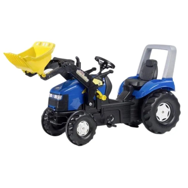 Rolly Toys New Holland X-Trac Blue Pedal Tractor with Frontloader
