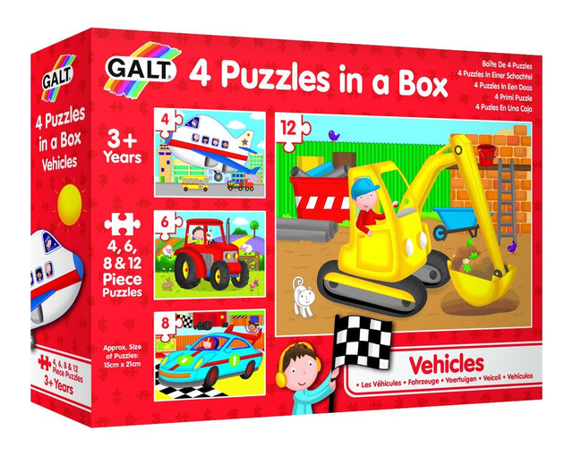 Galt 4 in a Box - Vehicles Jigsaw Puzzle - Beattys of Loughrea | www.beattys.ie