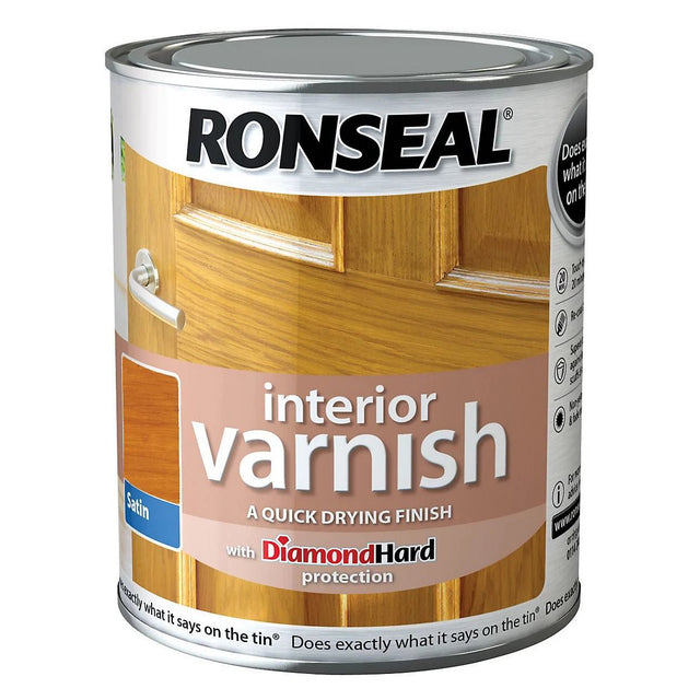 Ronseal Satin Interior Varnish - Antique Pine 250ML - VARNISHES / WOODCARE - Beattys of Loughrea