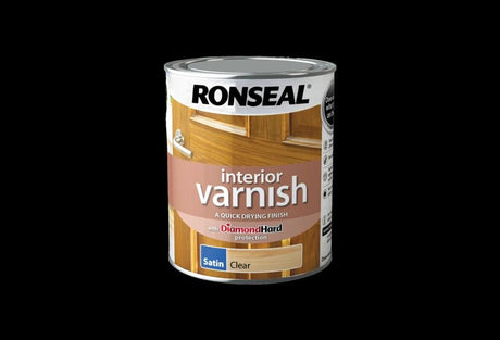 Ronseal Satin Interior Varnish - Clear 250ML - VARNISHES / WOODCARE - Beattys of Loughrea