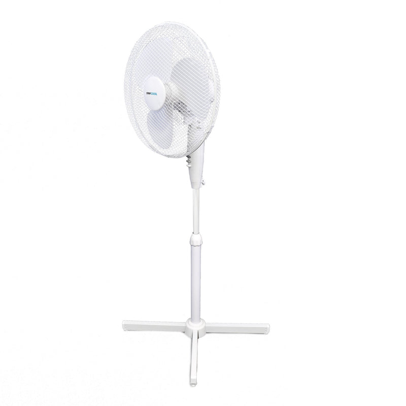 Stay Cool 16 inch White Pedestal Cooling Fan - FANS - Beattys of Loughrea