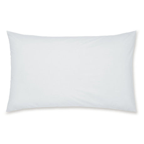 Catherine Lansfield Pillowcases Easy Iron Percale Standard 50 x 75cm Pack of 2 Pillow cases with envelope closure White - PILLOW CASES - Beattys of Loughrea