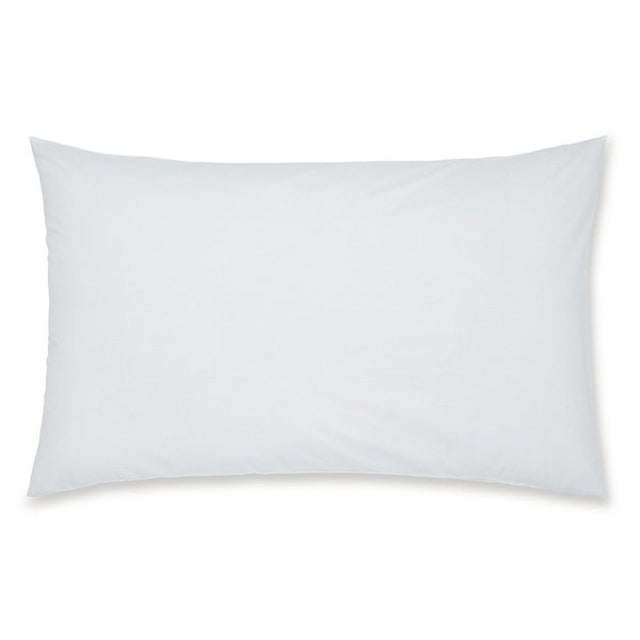 Catherine Lansfield Pillowcases Easy Iron Percale Standard 50 x 75cm Pack of 2 Pillow cases with envelope closure White - PILLOW CASES - Beattys of Loughrea