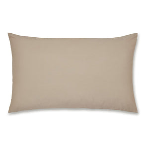 Catherine Lansfield Pillowcases Easy Iron Percale Standard 50 x 75cm Pack of 2 Pillow cases with envelope closure Natural
