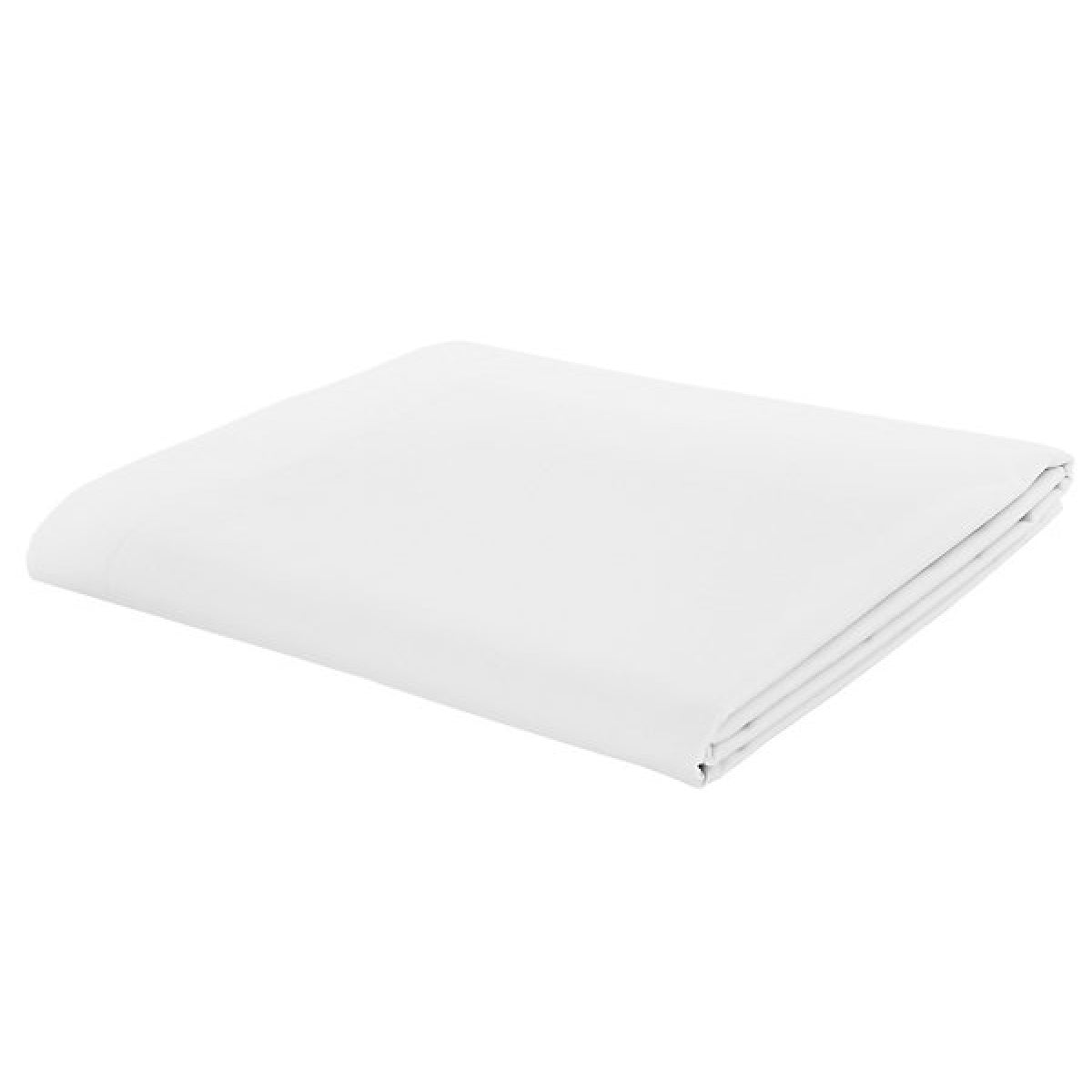 Catherine Lansfield Easy Iron Percale Combed Single Flat Sheet White - SHEETS/VALANCE/MATTRESS COVER - Beattys of Loughrea