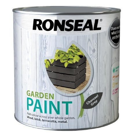 Ronseal Garden Paint Charcoal Grey 2.5L - VARNISHES / WOODCARE - Beattys of Loughrea